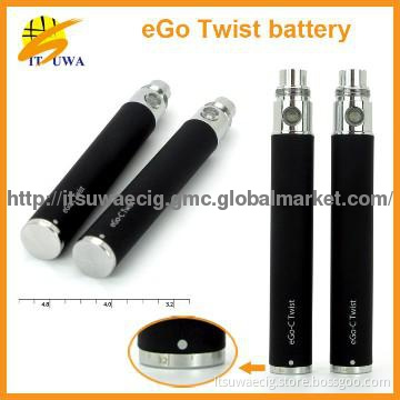 3.2v--4.2v adjustable voltage ego twist e-cigarette battery